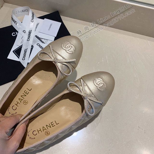 Chanel女鞋 香奈兒頂級芭蕾舞鞋 Chanel羊皮舒適平底鞋  naq1075